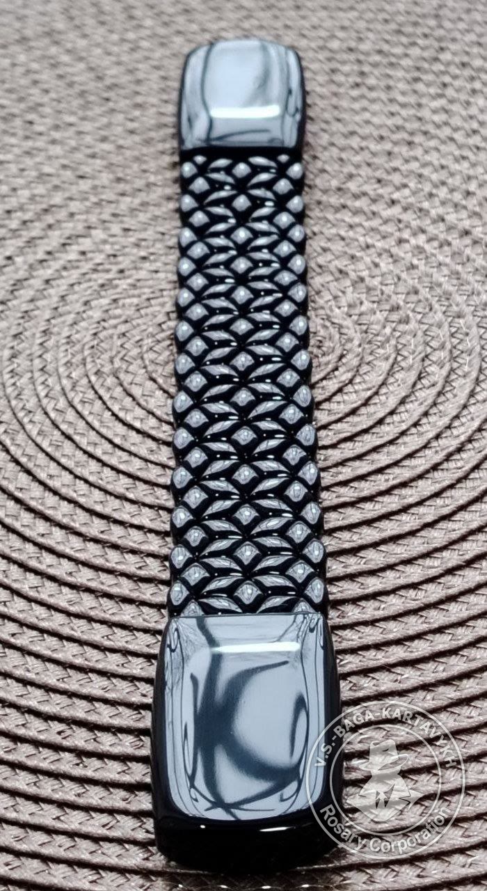 Mosaic worry beads — Soviet ebonite, no. 12