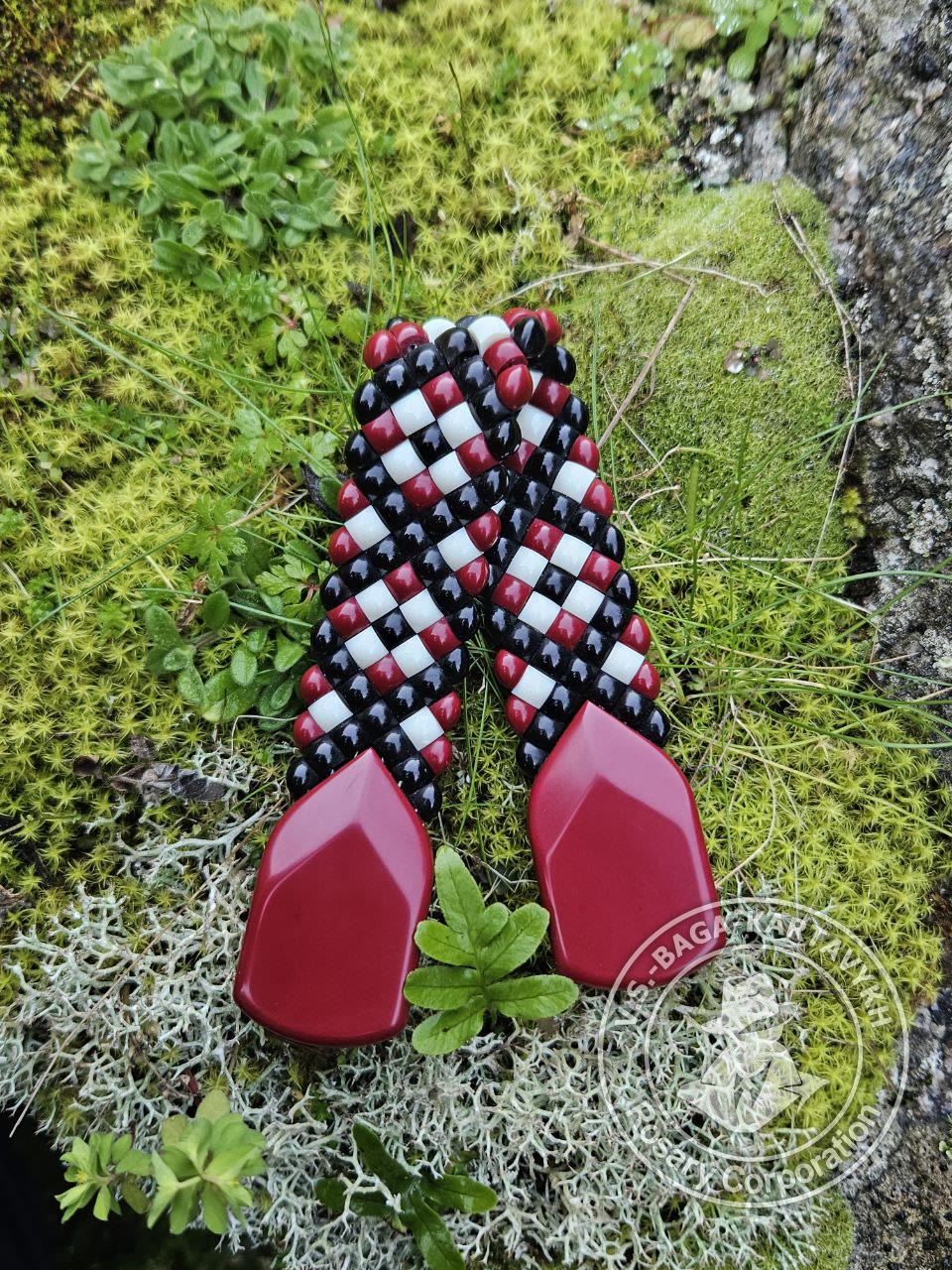 Carpet worry beads — Soviet ebonite, no. 157 — 7