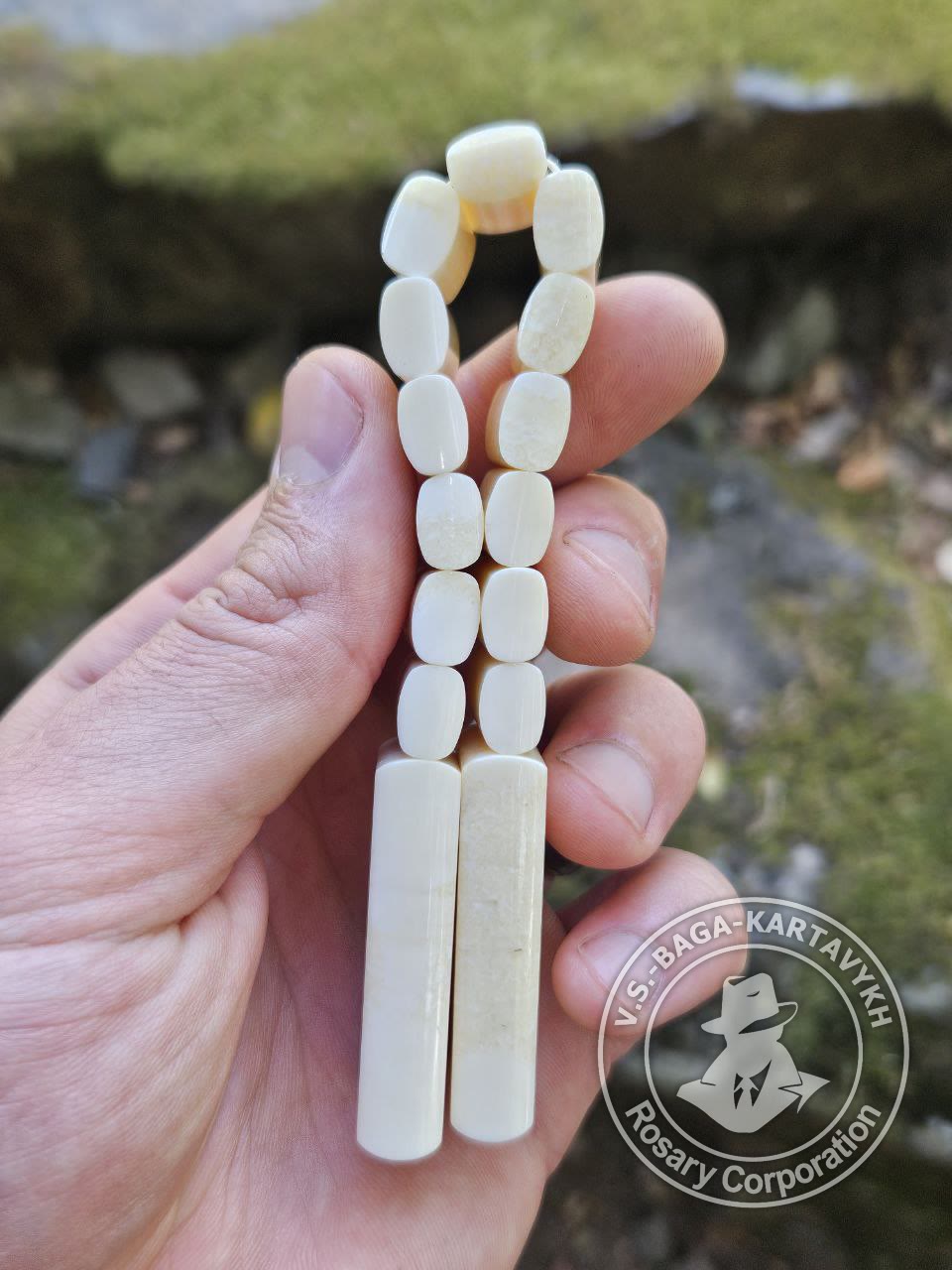 Cushions worry beads — walrus tusk, no. 229 — 5