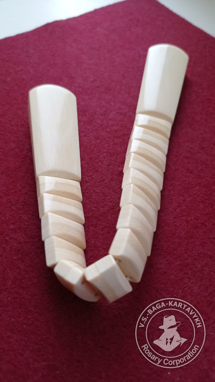 Narkomanki worry beads — mammoth ivory, no. 264 — 2