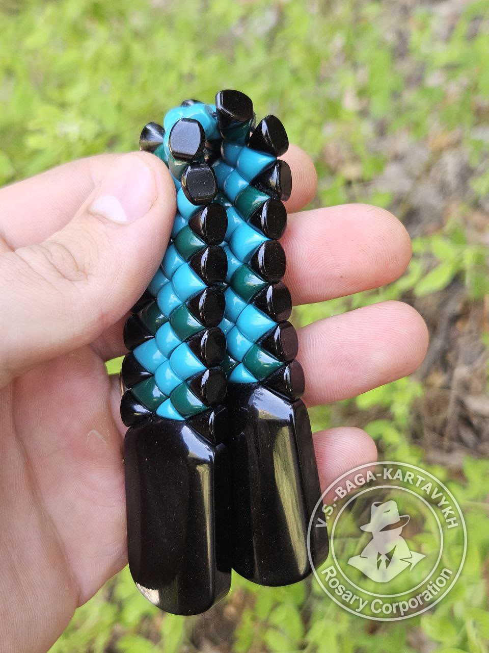 Mosaic worry beads — Soviet ebonite, no. 268 — 4