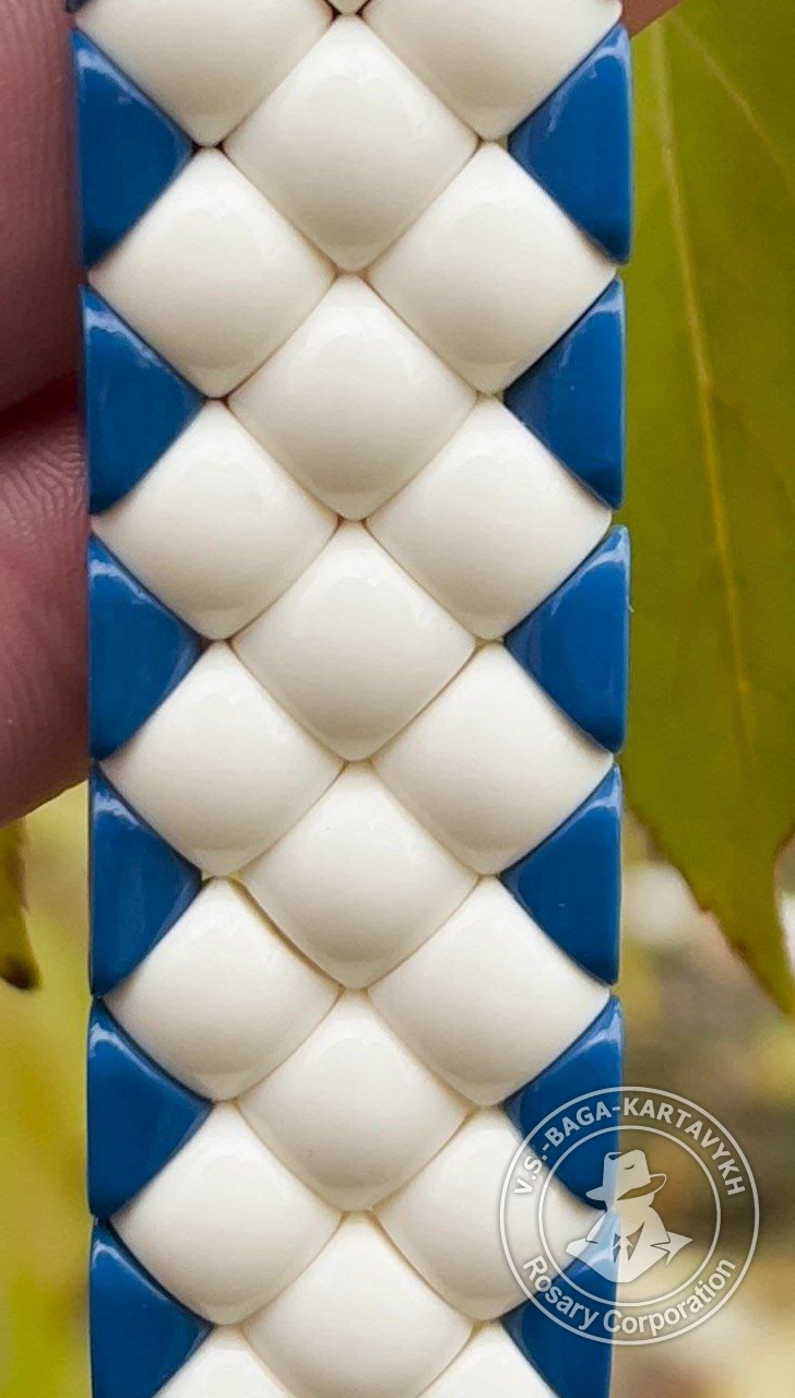 Mosaic worry beads — Aramith billiard ball, no. 278 — 6