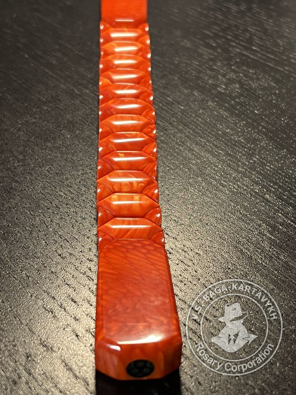 Hexagonal pogon worry beads — textolite, no. 288 — 6