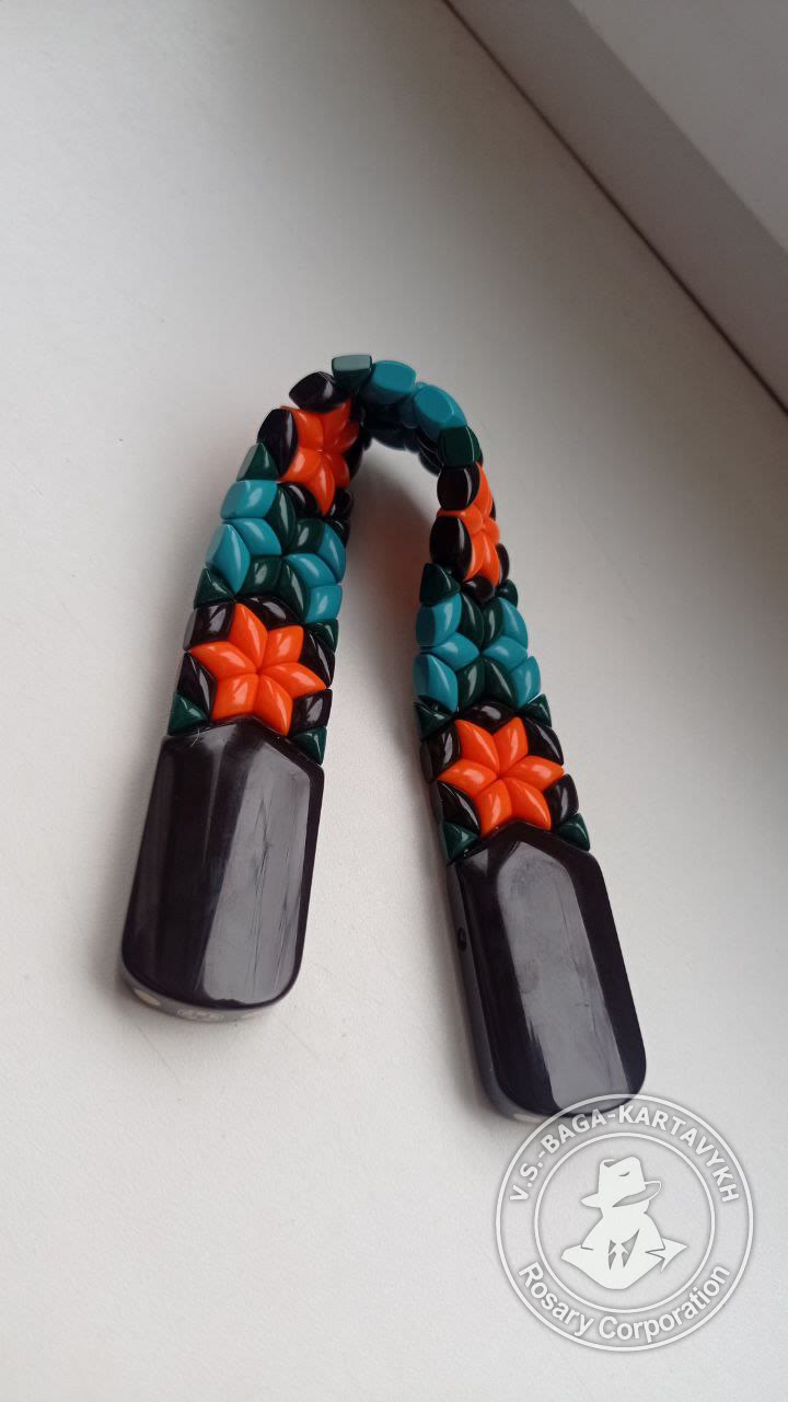Carpet worry beads — Aramith bowling ball, no. 301 — 3