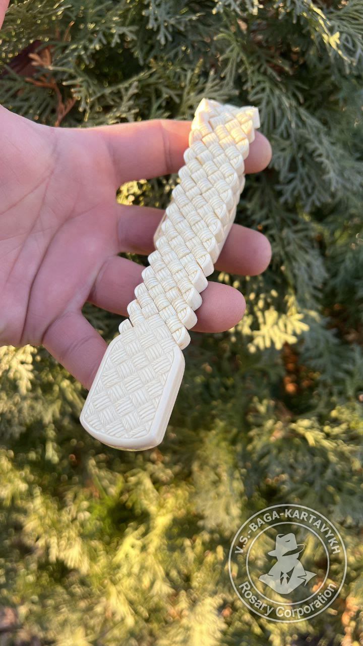 Carpet worry beads — mammoth ivory, no. 307 — 5