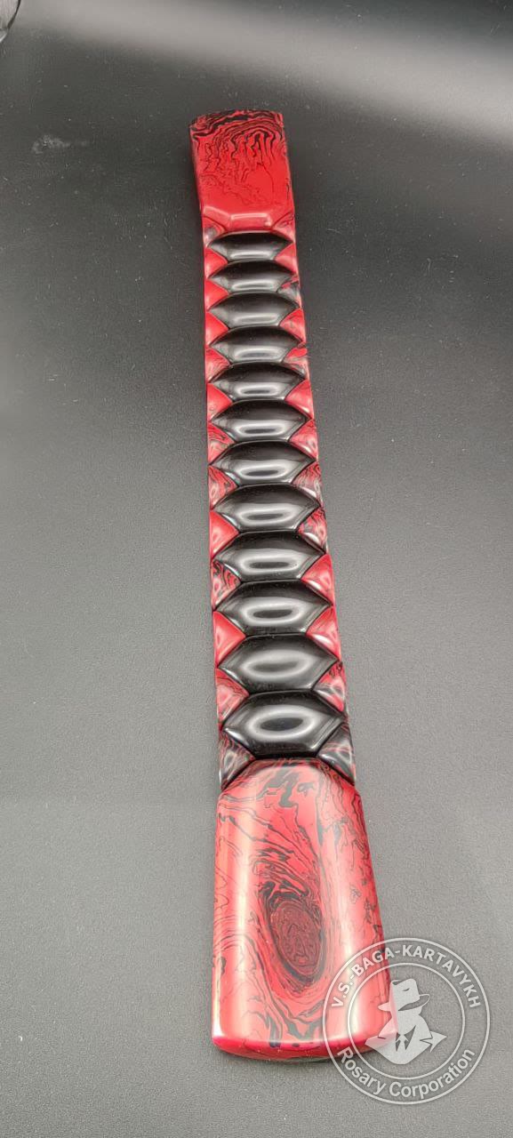 Hexagonal pogon worry beads — Samurai billiard ball, no. 331 — 3