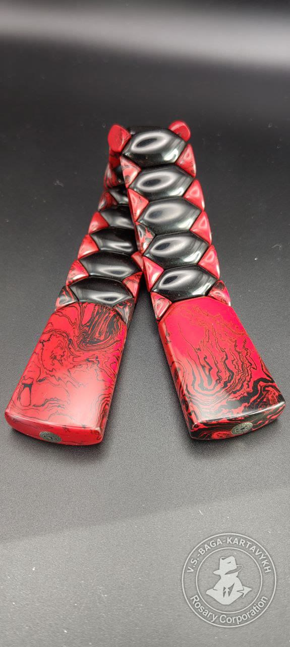 Hexagonal pogon worry beads — Samurai billiard ball, no. 331 — 4