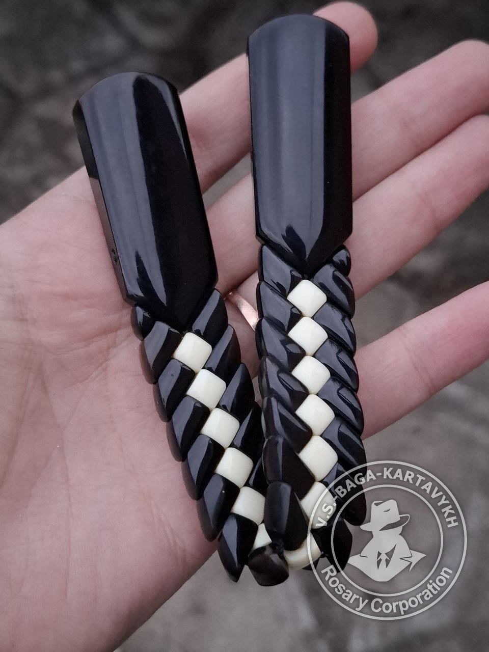 Pogon worry beads — Soviet ebonite, no. 366 — 3