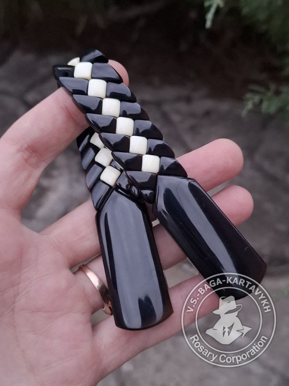 Pogon worry beads — Soviet ebonite, no. 366 — 4