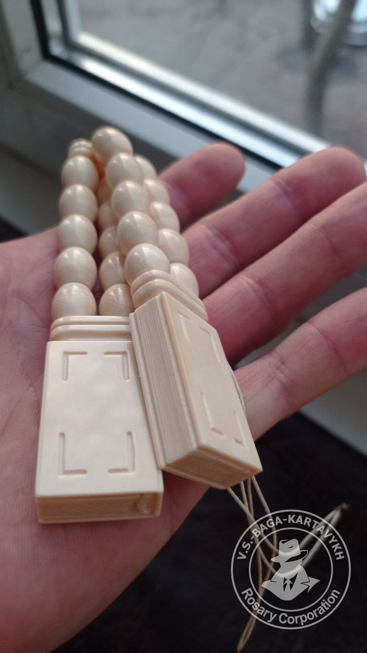 Azerbaijani worry beads — mammoth ivory, no. 374 — 3