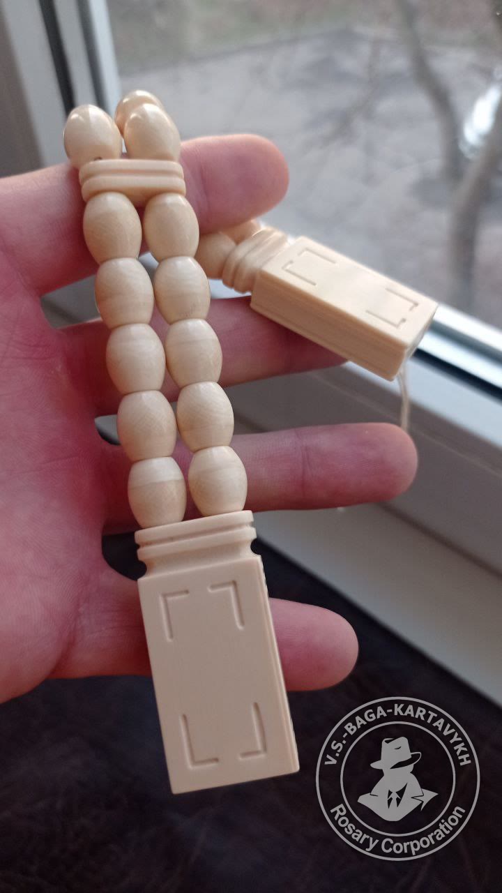 Azerbaijani worry beads — mammoth ivory, no. 374 — 7