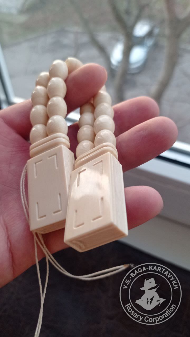 Azerbaijani worry beads — mammoth ivory, no. 374 — 8