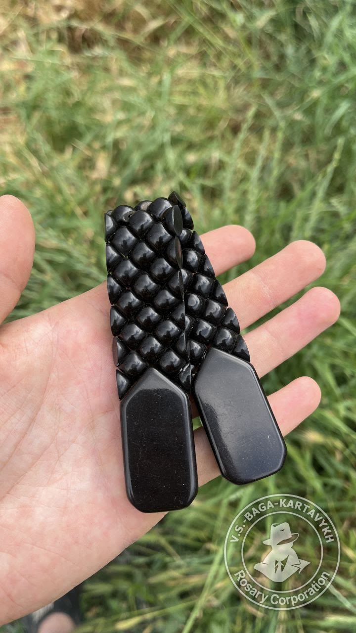 Mosaic worry beads — Soviet ebonite, no. 455 — 7
