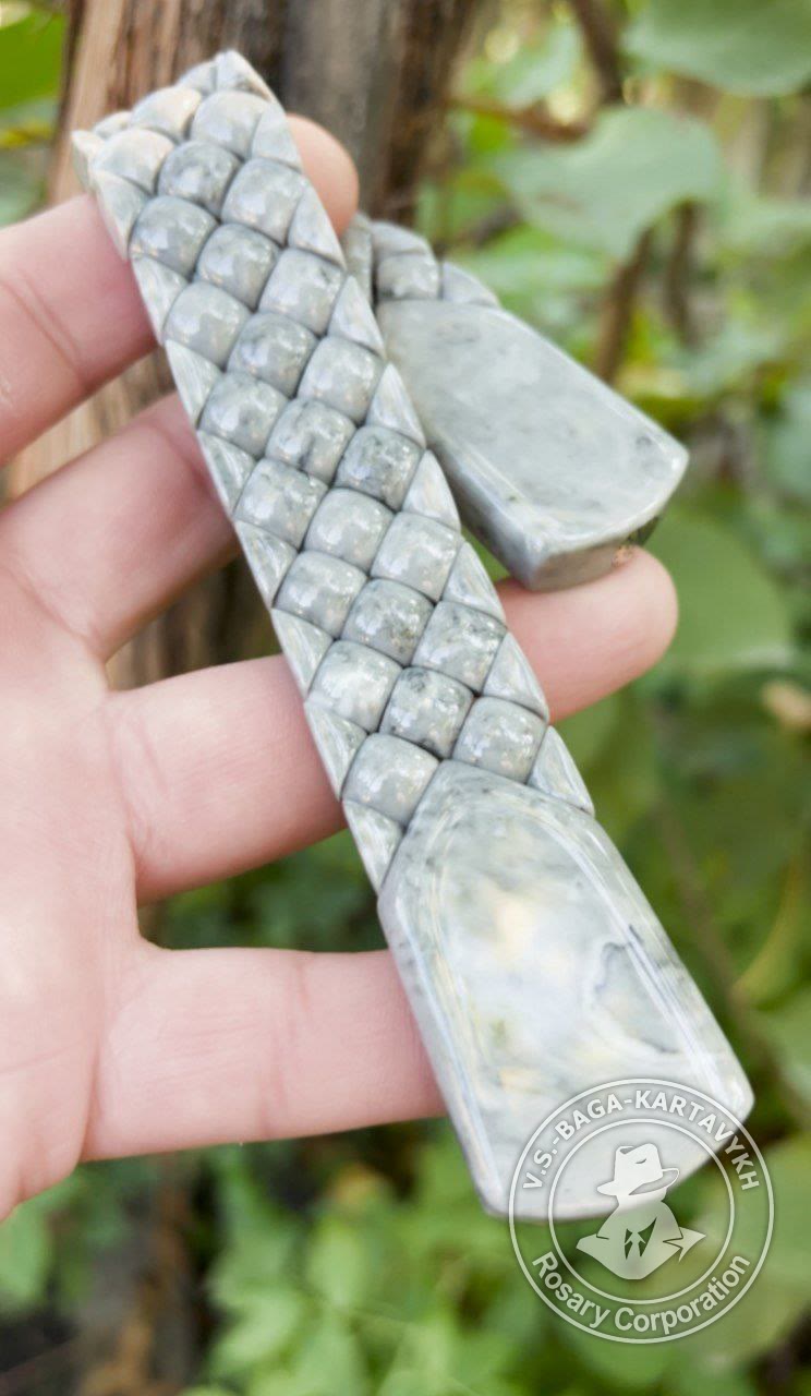 Mosaic worry beads — Samurai billiard ball, no. 480 — 8