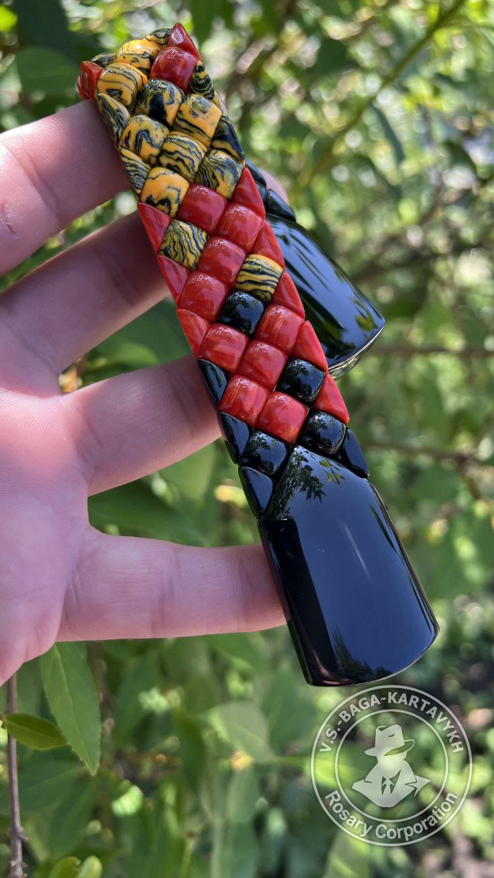 Mosaic worry beads — Samurai billiard ball, no. 482 — 4