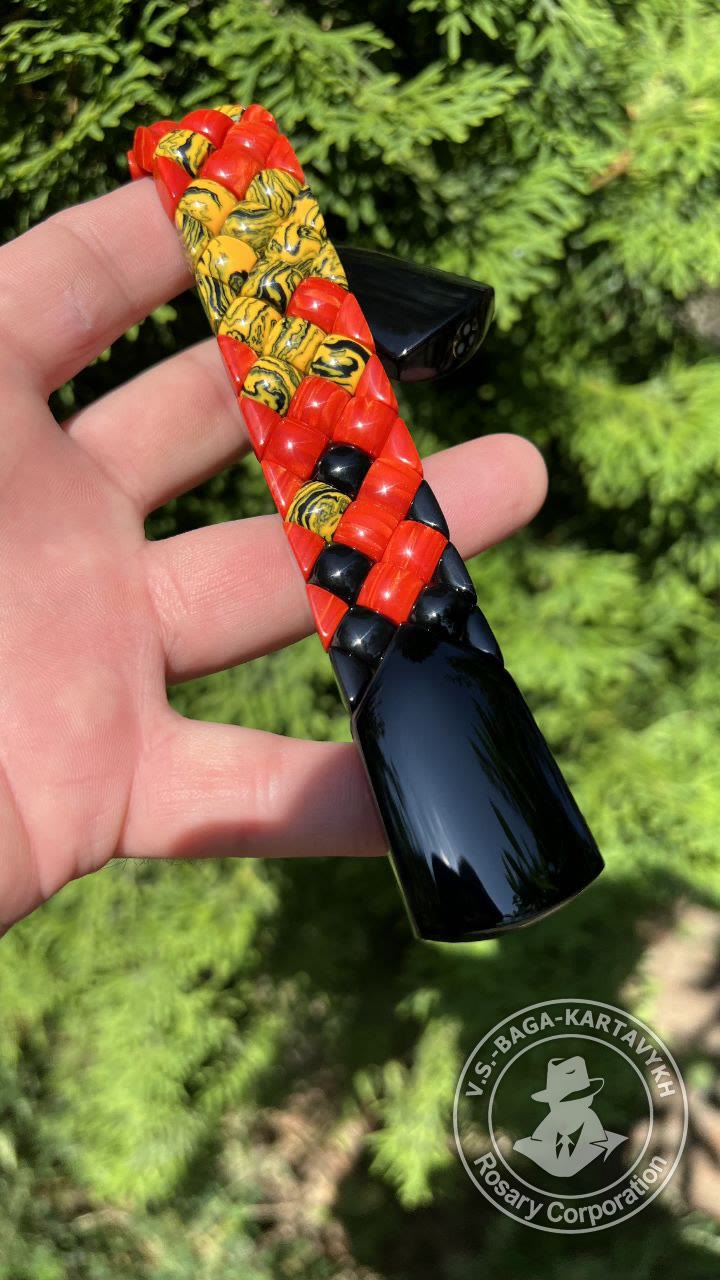 Mosaic worry beads — Samurai billiard ball, no. 482 — 5