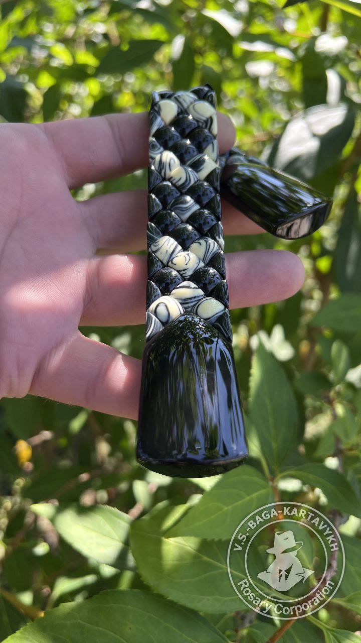 Mosaic worry beads — Samurai billiard ball, no. 491 — 2