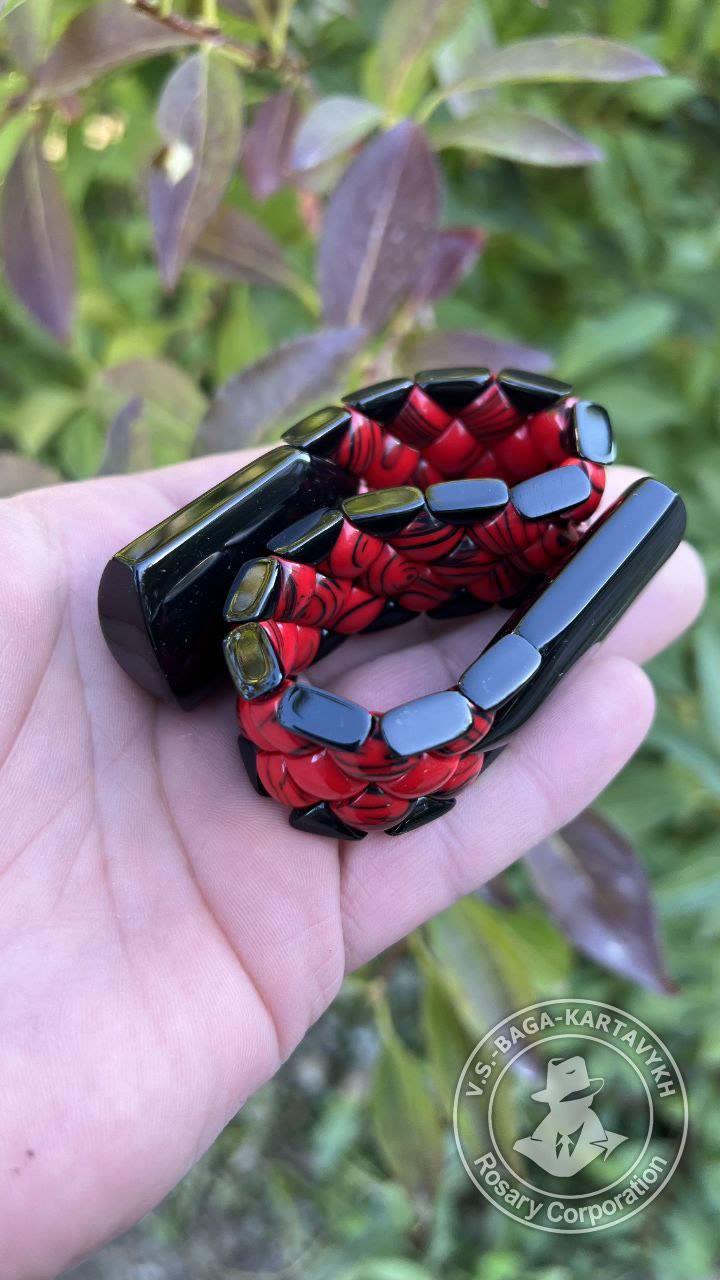 Mosaic worry beads — Samurai billiard ball, no. 517 — 4