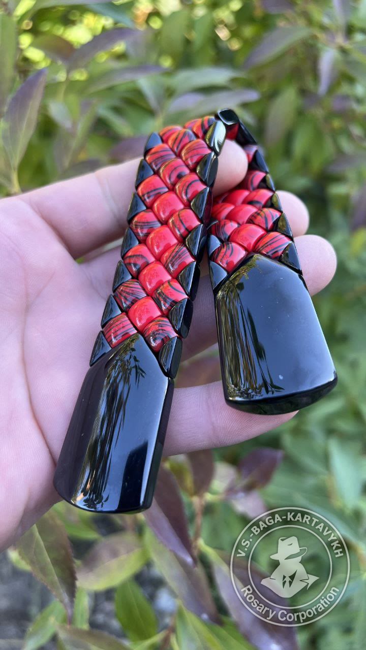 Mosaic worry beads — Samurai billiard ball, no. 517 — 5