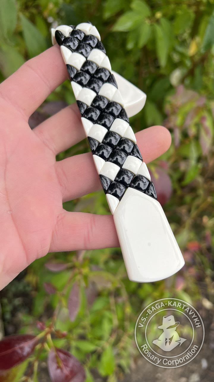 Mosaic worry beads — Aramith bowling ball, no. 531 — 2