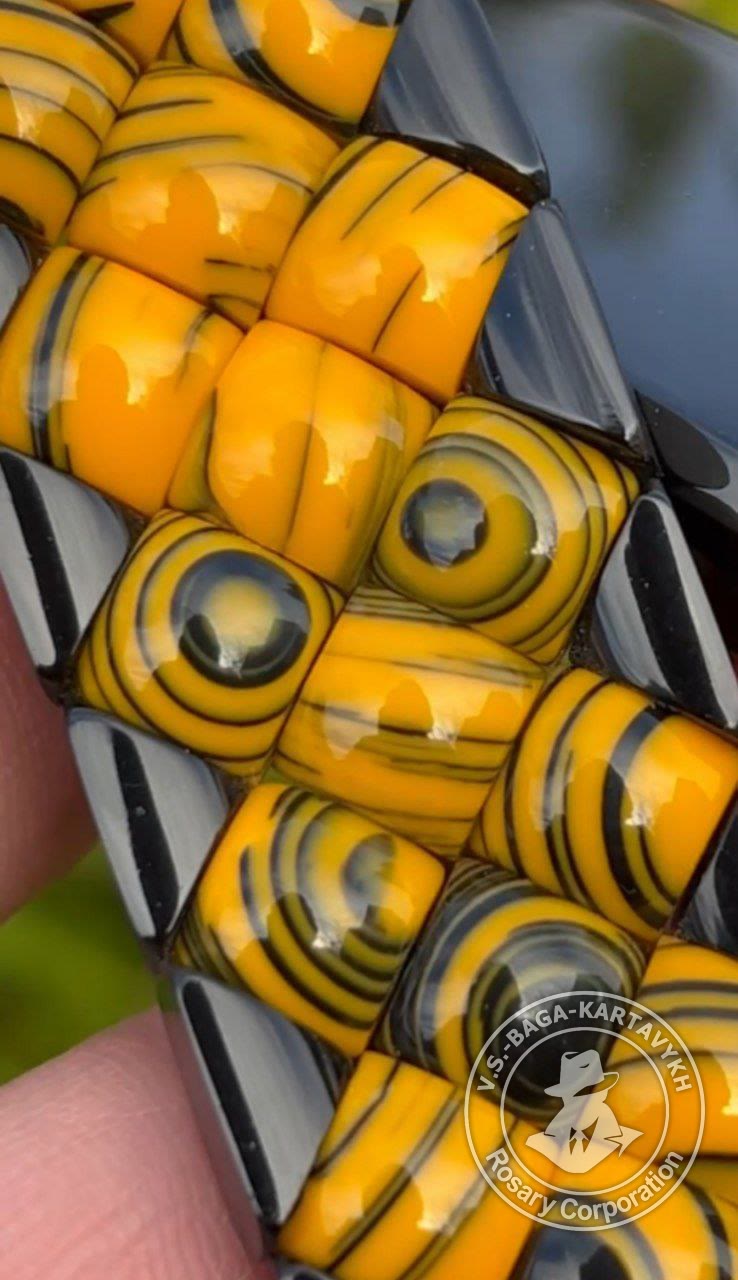 Mosaic worry beads — Samurai billiard ball, no. 537 — 5