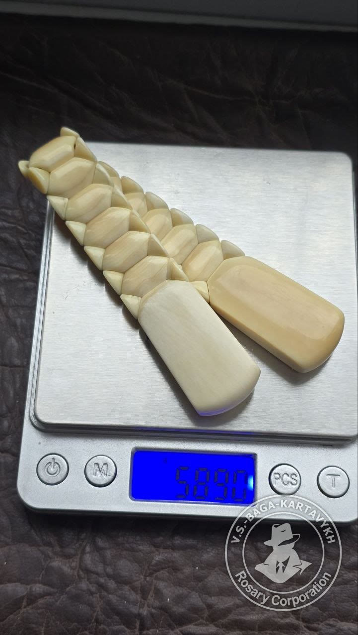 Pogon worry beads — sperm whale tooth, no. 562 — 2