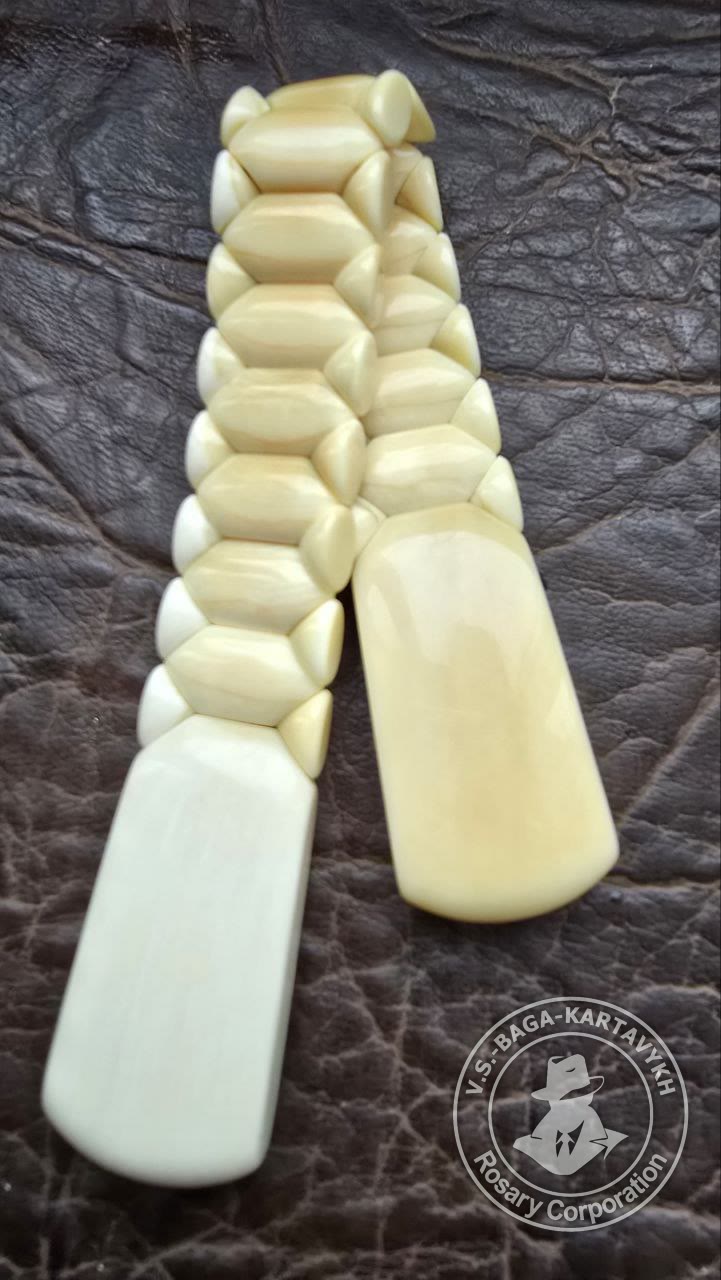 Pogon worry beads — sperm whale tooth, no. 562 — 3