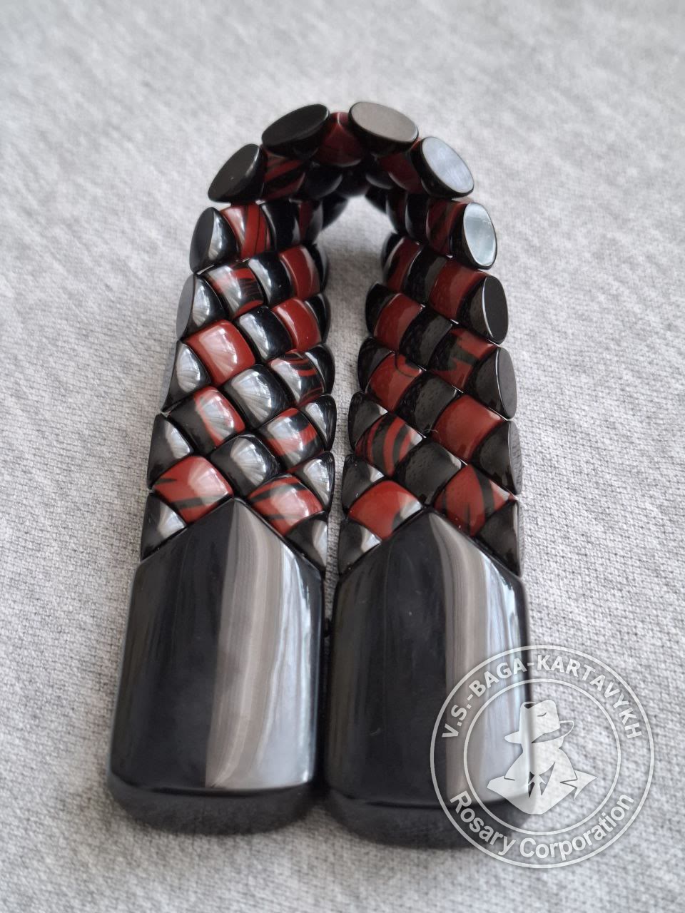 Mosaic worry beads — Samurai billiard ball, no. 603 — 2