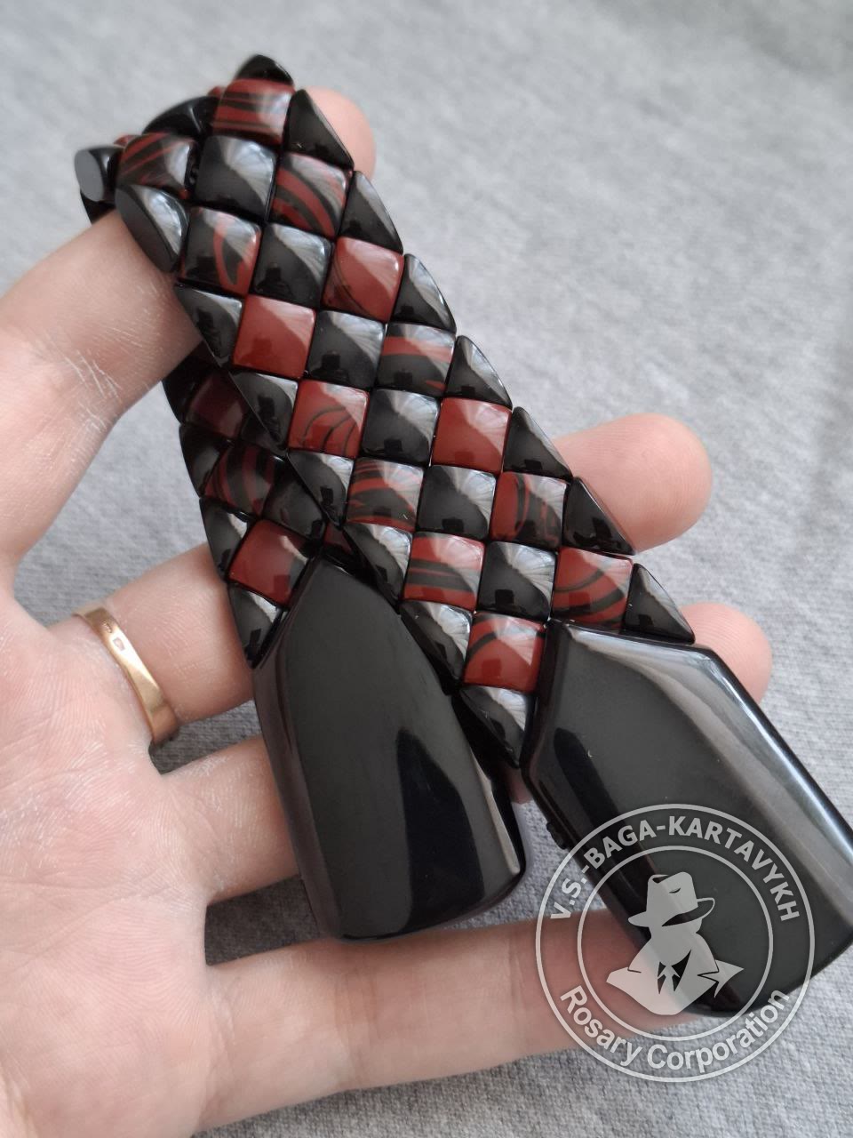 Mosaic worry beads — Samurai billiard ball, no. 603 — 6