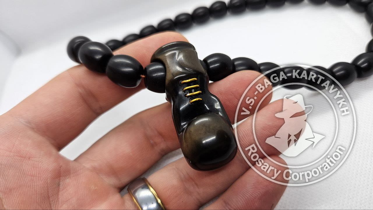 Peribory worry beads — Soviet ebonite, no. 63 — 4