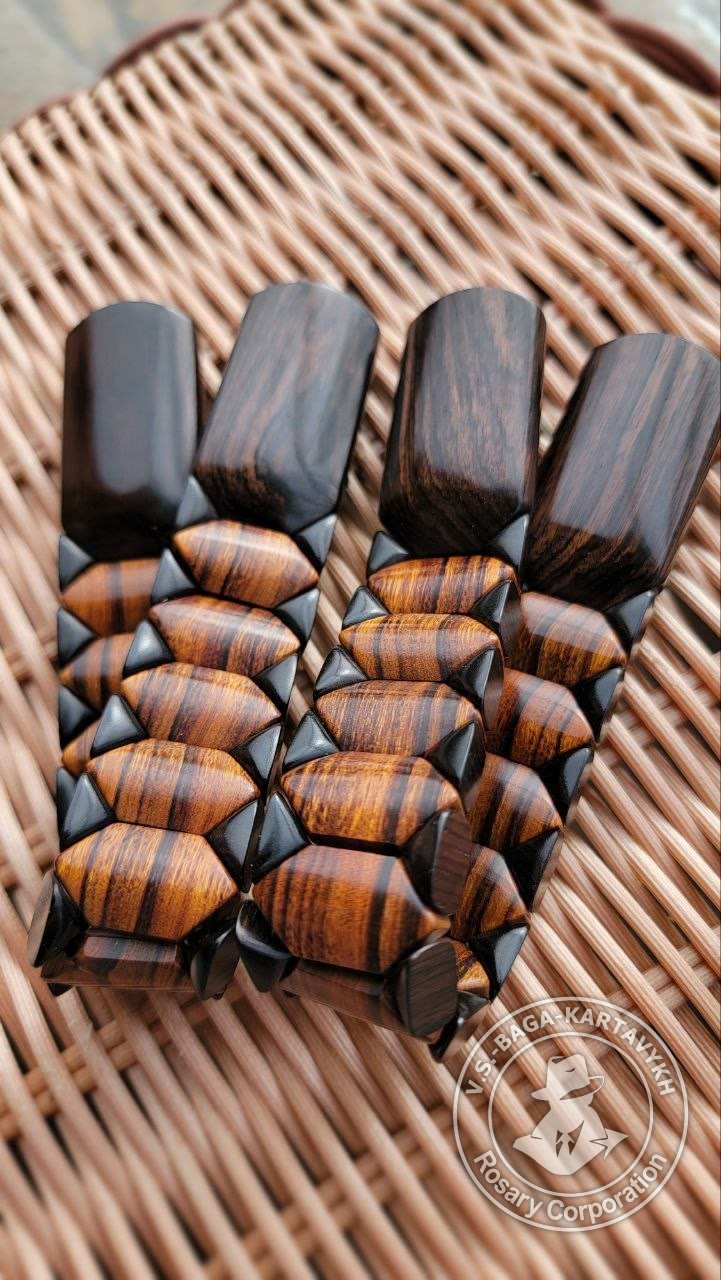 Pogon worry beads — grenadill wood, no. 642 — 3