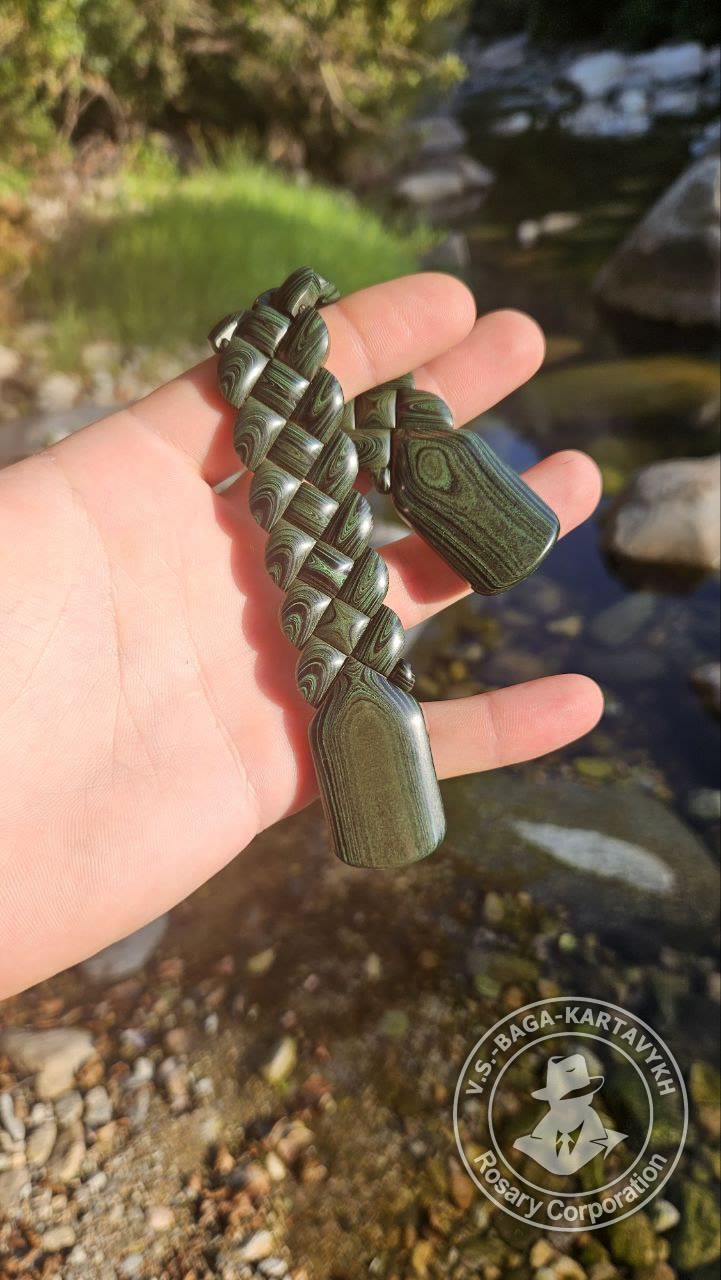 Pogon worry beads — German colored ebonite, no. 66 — 3