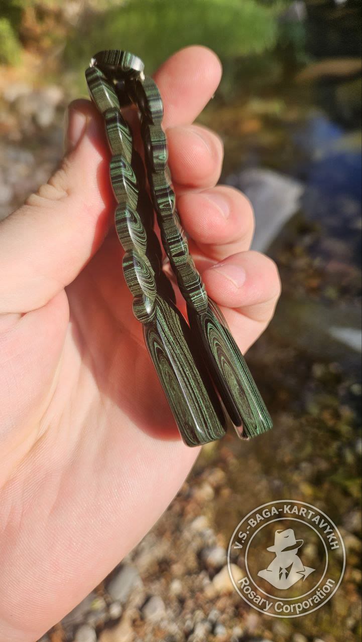 Pogon worry beads — German colored ebonite, no. 66 — 5