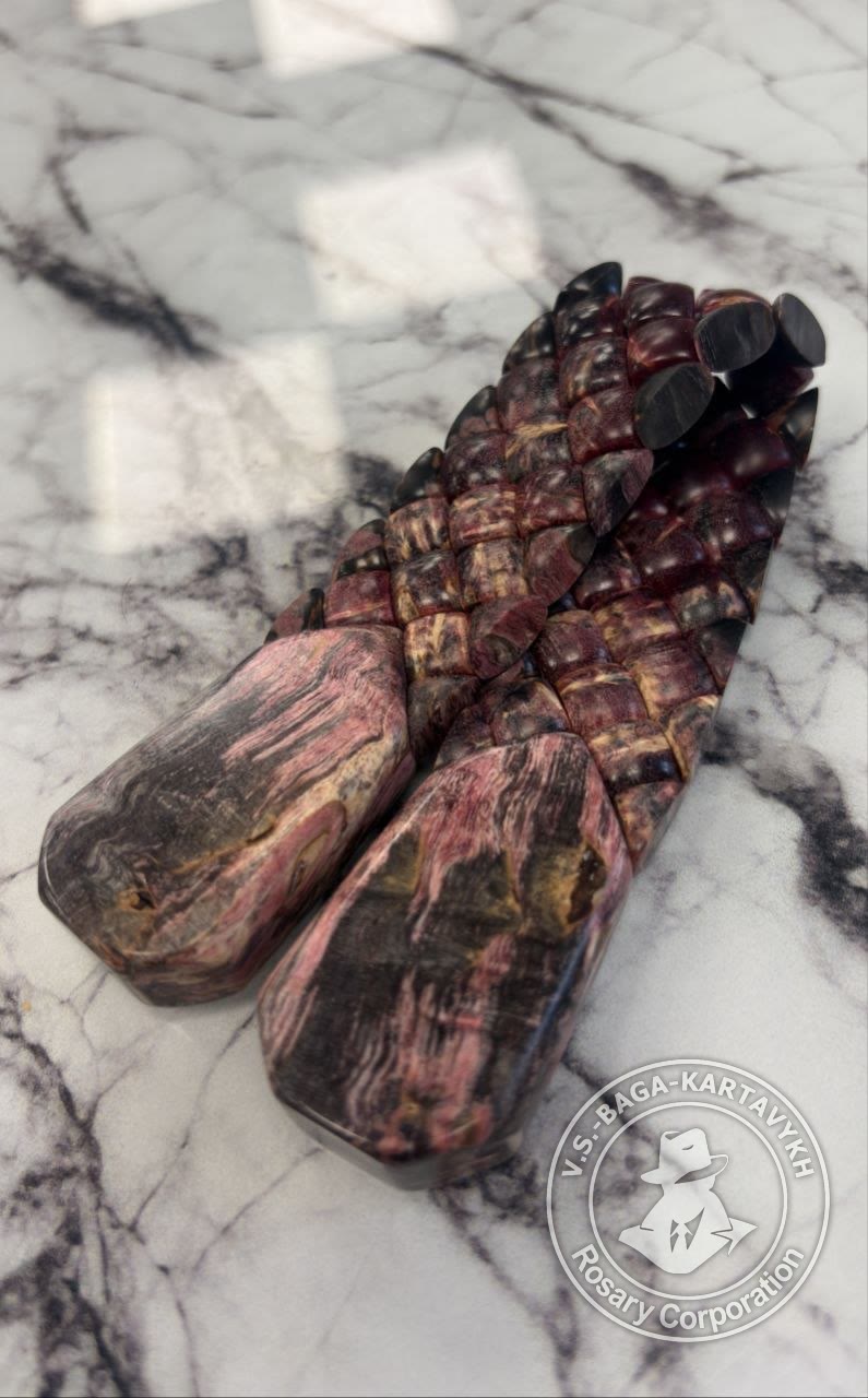 Чётки «Мозаика» — Стабилизированное дерево, №679 — 6
