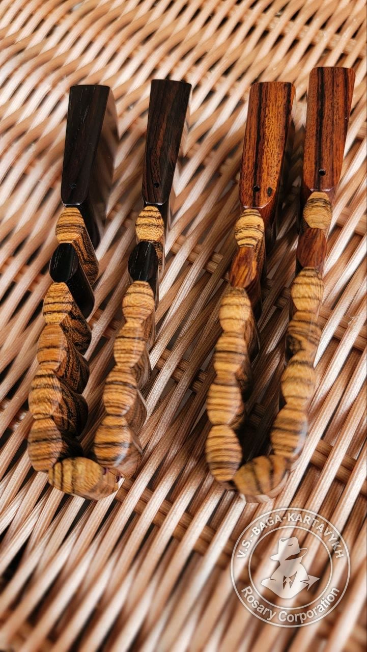 Cushions worry beads — grenadill wood, no. 719 — 3