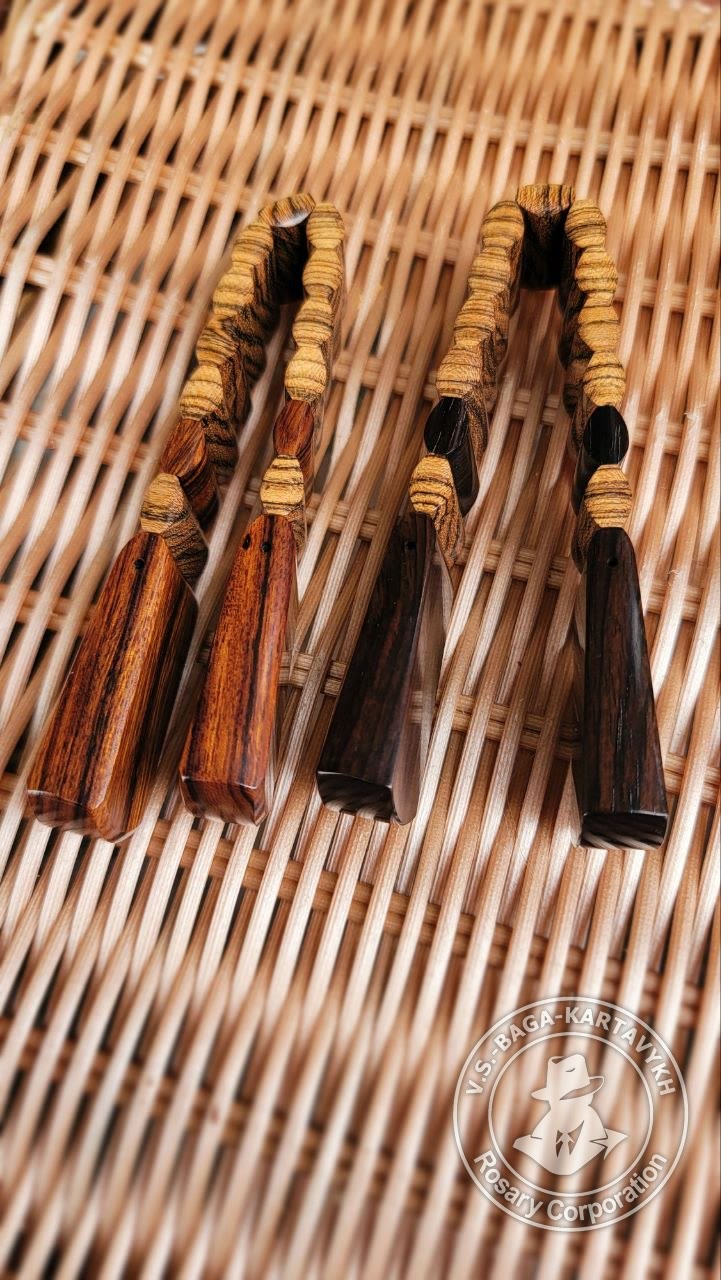 Cushions worry beads — grenadill wood, no. 719 — 4
