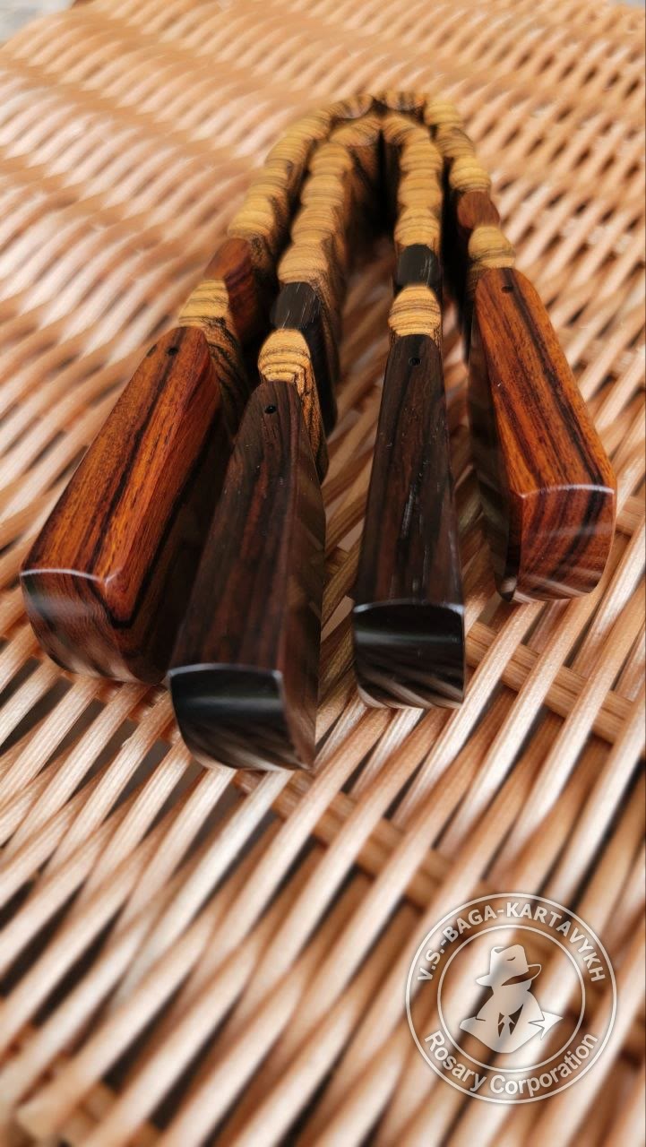 Cushions worry beads — grenadill wood, no. 719 — 6