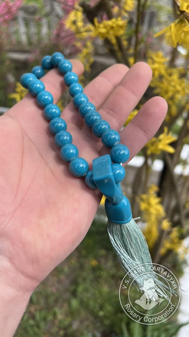 Peribory worry beads — Aramith bowling ball, no. 727 — 2