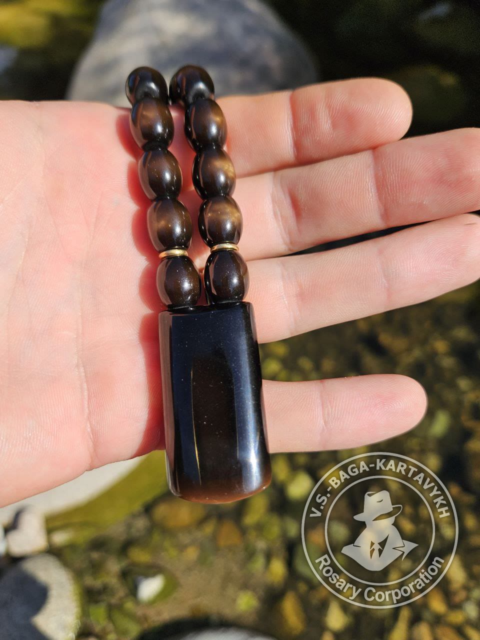 Azerbaijani worry beads — Soviet ebonite, no. 74 — 2