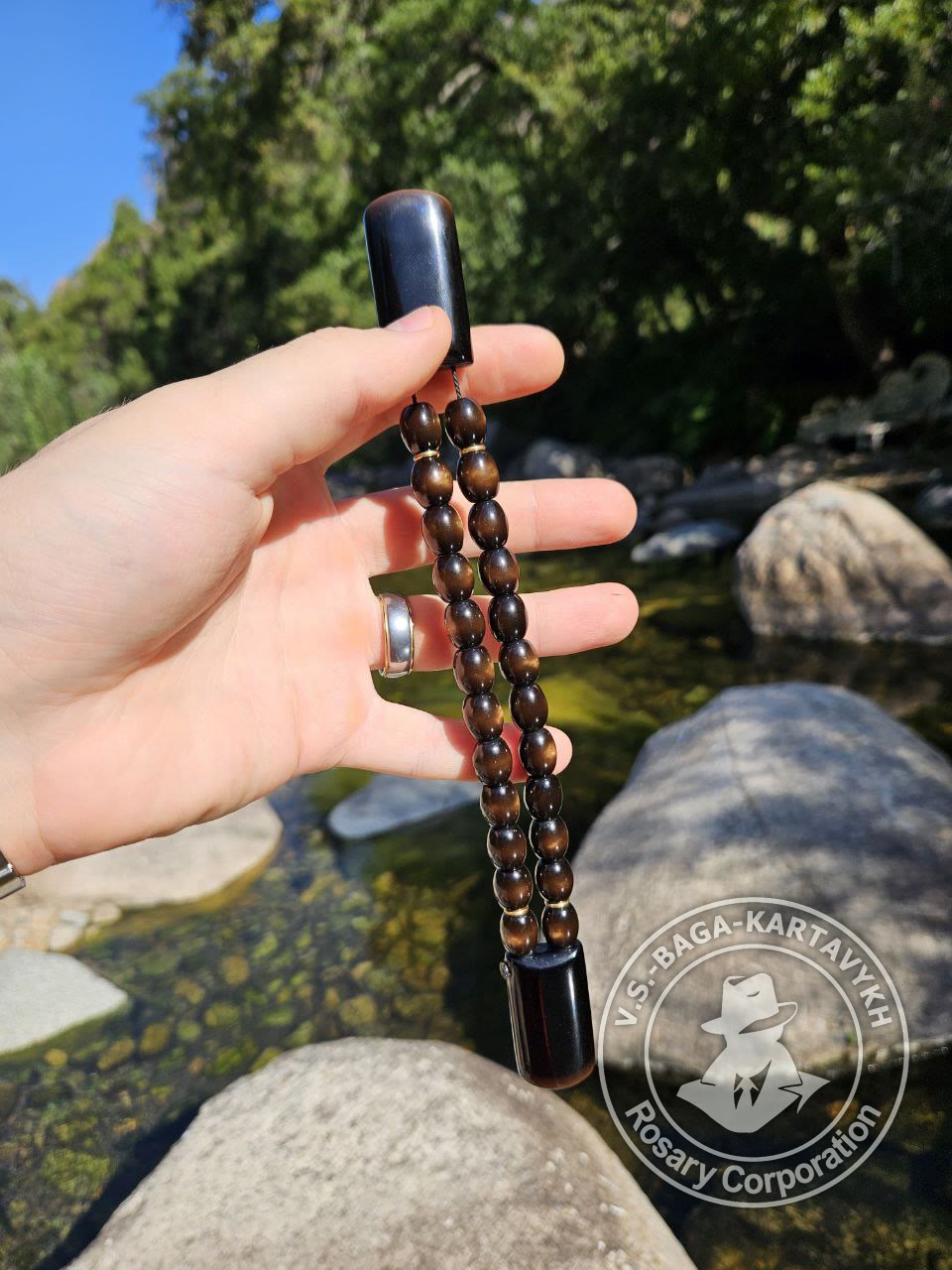 Azerbaijani worry beads — Soviet ebonite, no. 74 — 3