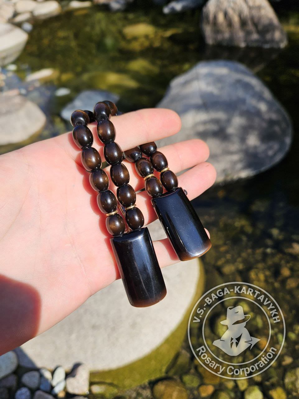 Azerbaijani worry beads — Soviet ebonite, no. 74 — 5