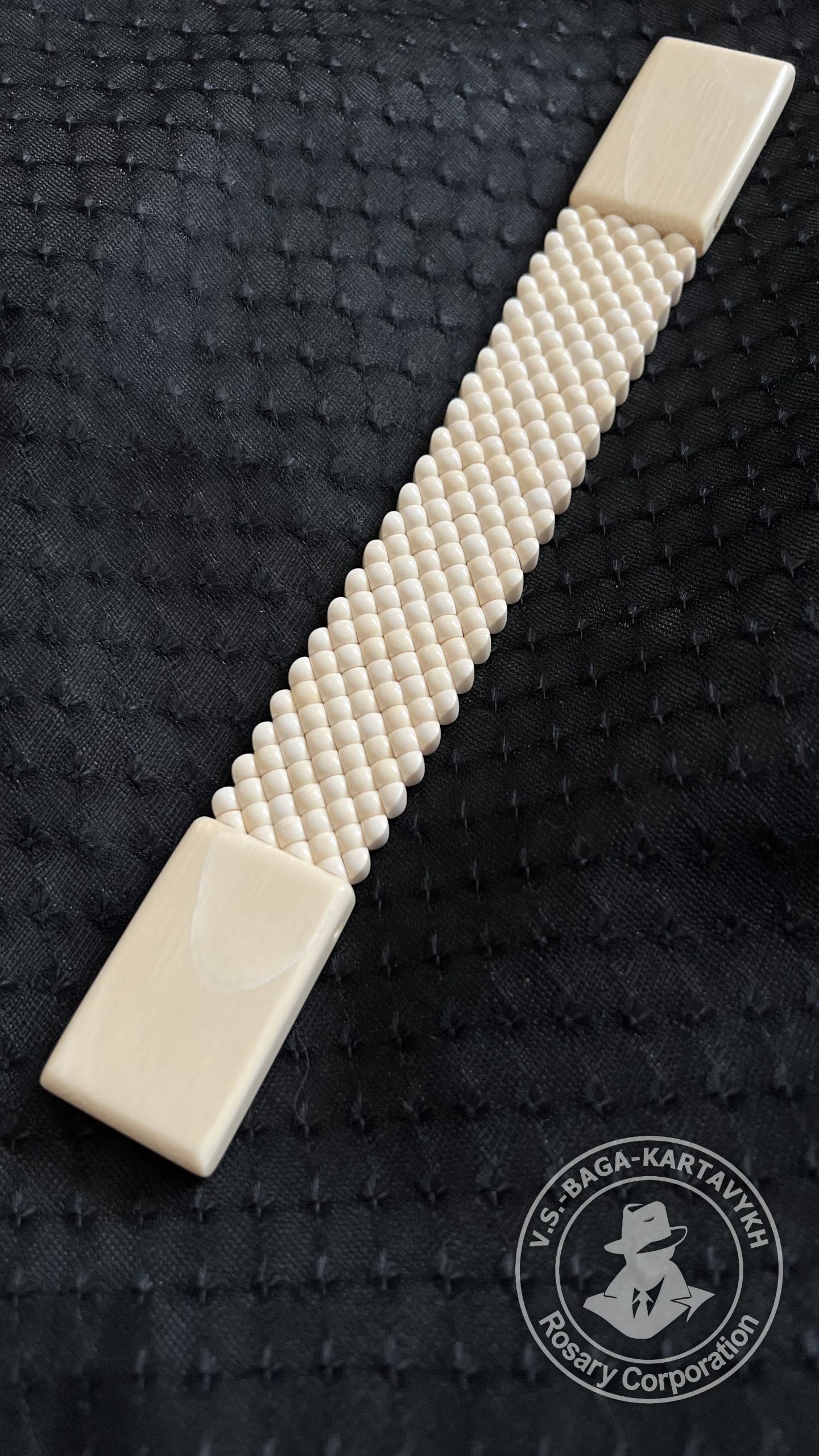 Carpet worry beads — mammoth ivory, no. 751 — 4