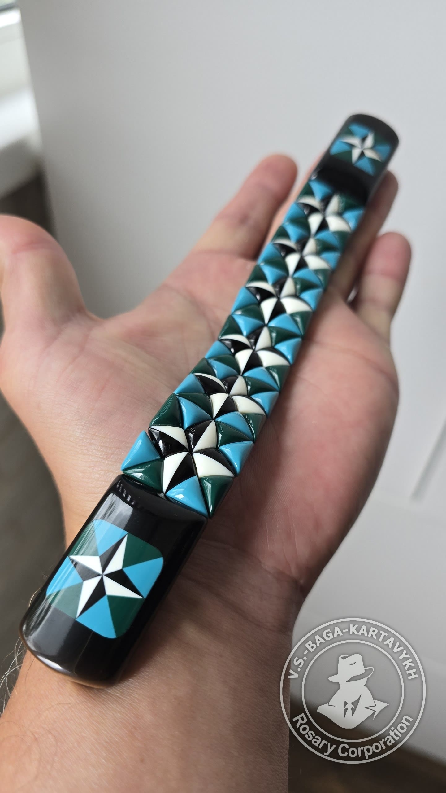 Johnny Hammerschmidt worry beads — Soviet ebonite, no. 780 — 6